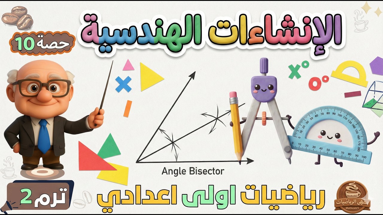 الانشاءات الهندسية الدرس الثاني هندسة للصف الاول الاعدادي ترم ثاني | حصة 10