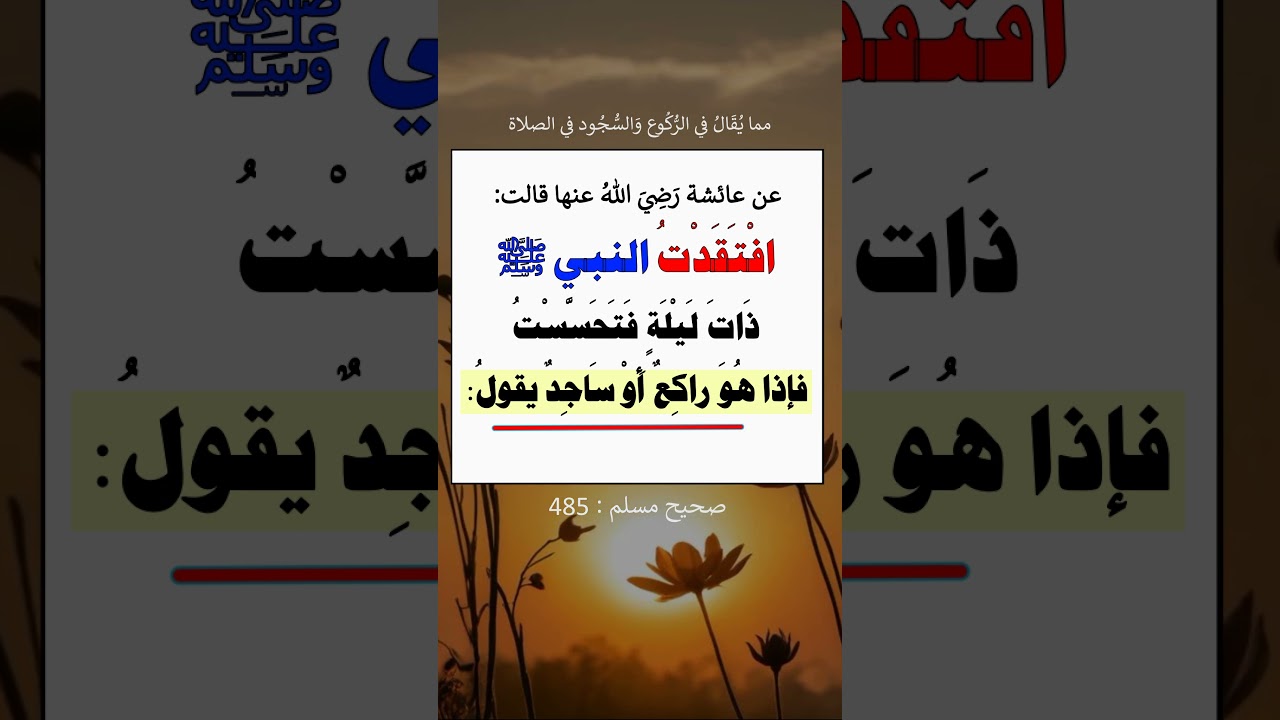 مما يُقالُ في الركوع والسجود في الصلاة - الشيخ عبد الرزاق البدر