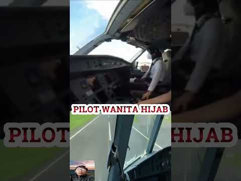 MANTAP ! PILOT WANITA HIJAB AIRBUS A330 #shorts #short #hijab #jilbab #pilot