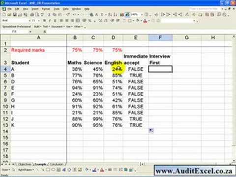Excel 2003- this AND this AND this is TRUE then do this otherwise that. Similar with the OR function