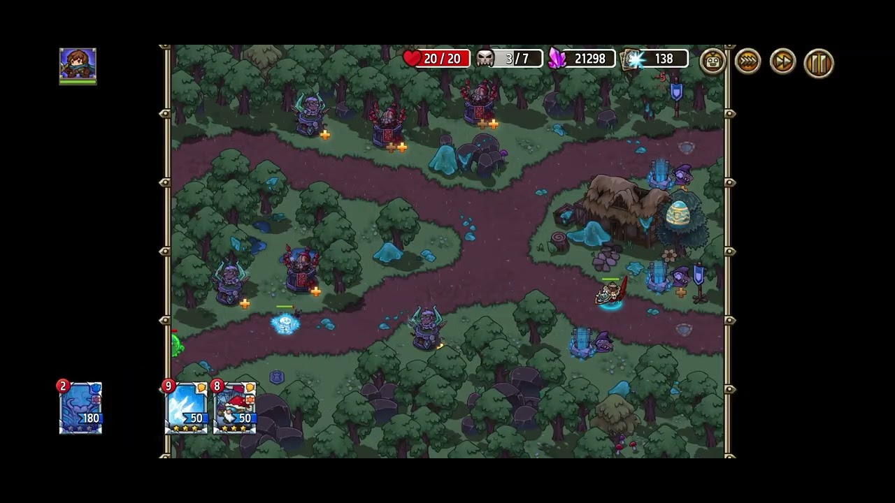 Crazy Defense Hero - Slime Invasion 8 - Dreadwood Shed (Crazy) 3 Stars Card