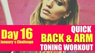 QUICK BACK AND ARM TONING WORKOUT - so say goodbye to back fat and bingo wings. No equipment needed