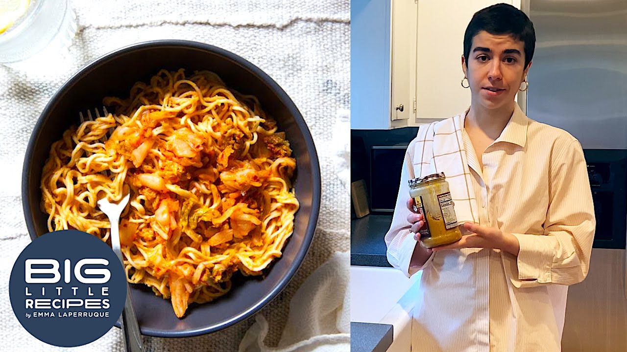 Spicy Noodles With Peanut Butter & Kimchi | Big Little Recipes | Food52