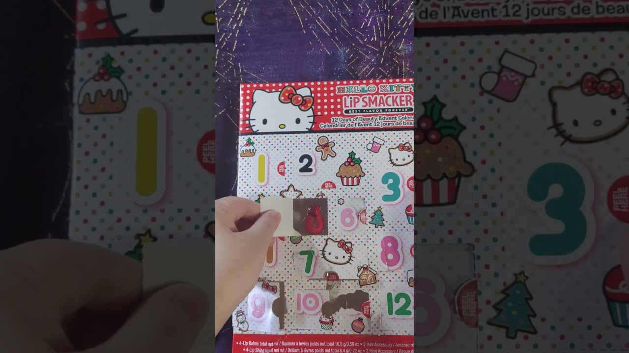 Hello Kitty Lip Smacker Advent Calendar 5 Days Till Christmas Hello Kitty Lip Smacker Advent Calendar 5 Days Till Christmas