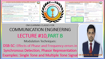 DSB-SC: Synchronous Detection, Phasor, Examples I Lect. 10 I Communication Engineering I GATE I IES
