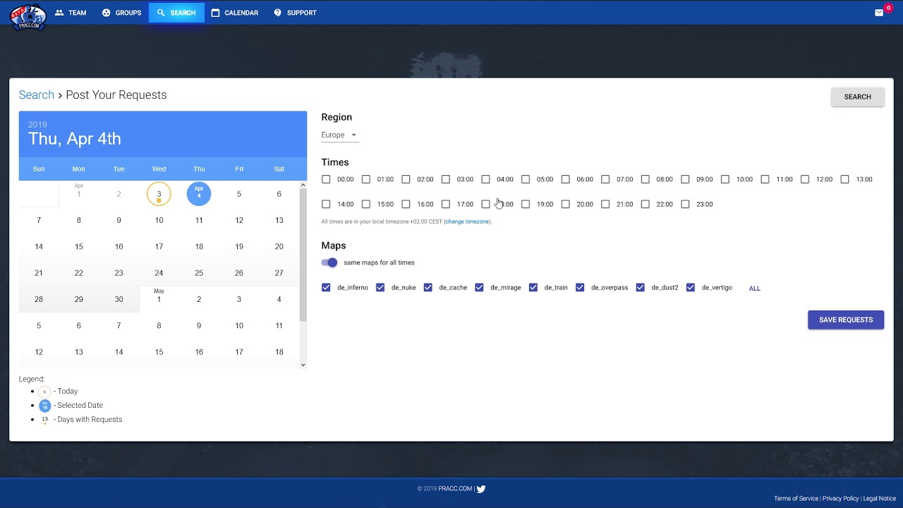 PRACC.COM - Search Workflow