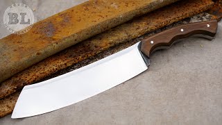 Создание острого ножа-измельчителя из листовой рессоры грузовика