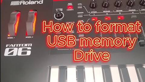 Roland Fantom 06: How to format USB drive