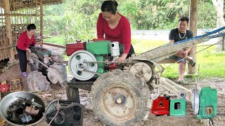 Single mother Repairing - Maintenance of tractors - Diesel engines. @Mathimien86