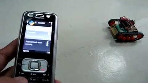 Nokia 6120 cellphone Bluetooth Controlled Mobot