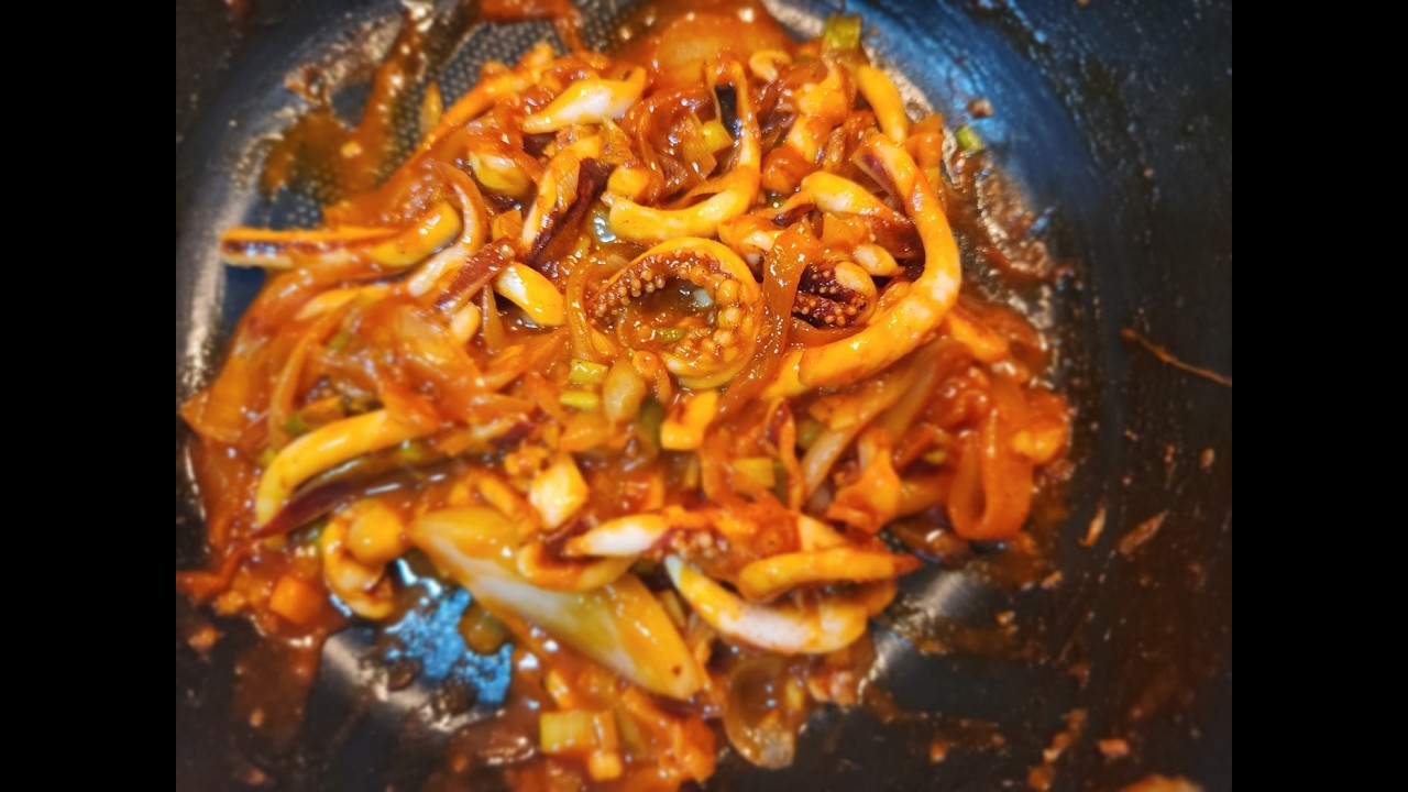 대충 오징어 볶음 만드는 영상