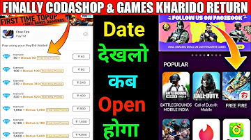 CodaShop and Games Kharido Top up Problem || Games Kharido and Coadshop Maintenance Problem Slove ||