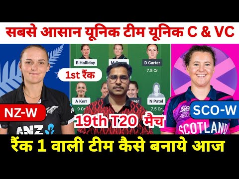 NZ W vs SCO W Dream11 Prediction, New Zealand Women vs Scotland Women, NZ-W vs SCO-W Dream11