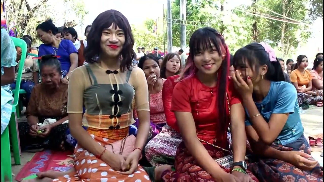 ဇီးဖြူကုန်းကျေးရွာ ကပ်ကျော်အေးစေတီတော်မြတ်ကြီး ထီးတော်တင် မဂ်လာ07