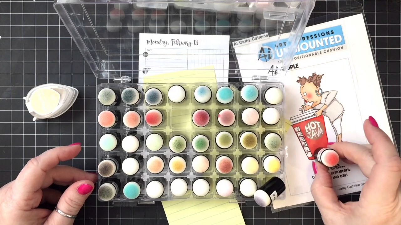 Planner: Stamping on my Annie Plans Printable daily page - YouTube