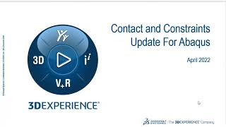 Contact and Constraints Update for Abaqus | 2022 RUM Presentation Teaser