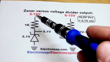 Zener versus resistor voltage divider with changing supply voltage by electronzap electronics