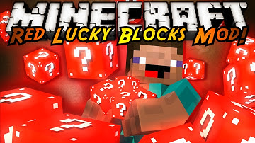 Minecraft Mod Showcase : RED LUCKY BLOCKS MOD!