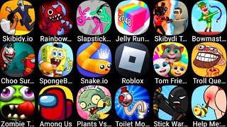 Plants Vs Zombies 2,Troll Quest TV Shows,Skibydi Toilet,Roblox,Choo Survival,Help Me Tricky Puzzle