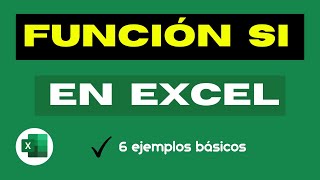 6 EJEMPLOS de la FUNCION SI en EXCEL 2019 | EJEMPLOS BASICO INTERMEDIO