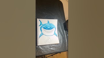 Sketching Bruce from “Finding Nemo” #pixar #disney #art #artwork #artist #kidsvideo #kids #kidsfun