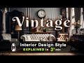 Vintage  interior design style explaind  by retro lamp