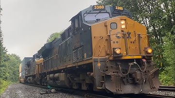 CSX I022 tears thru CP57 with 3380 and 576 leading