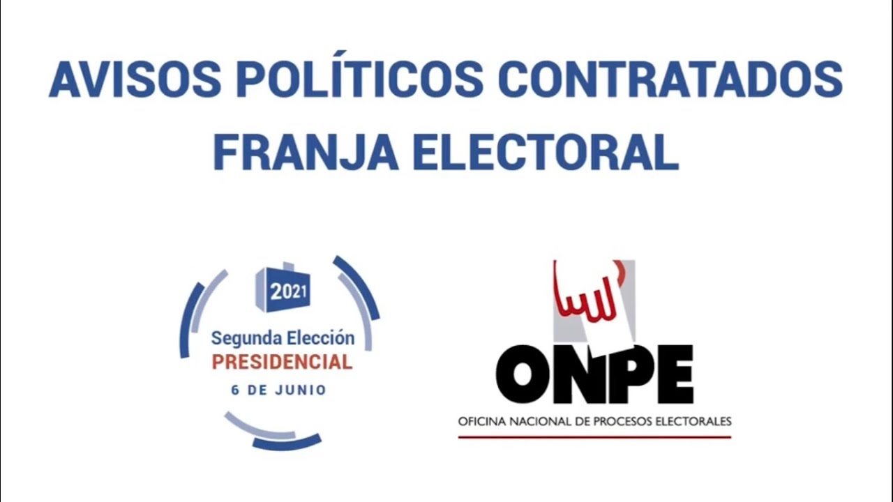 Franja Electoral Radial - Segunda Vuelta Electoral Perú (26-05-2021)