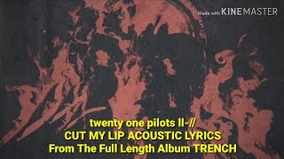 Video thumbnail of "twenty one pilots - Cut My Lip Acoustic Lyrics"