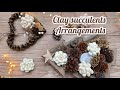 Christmas Decorations with Clay Succulents