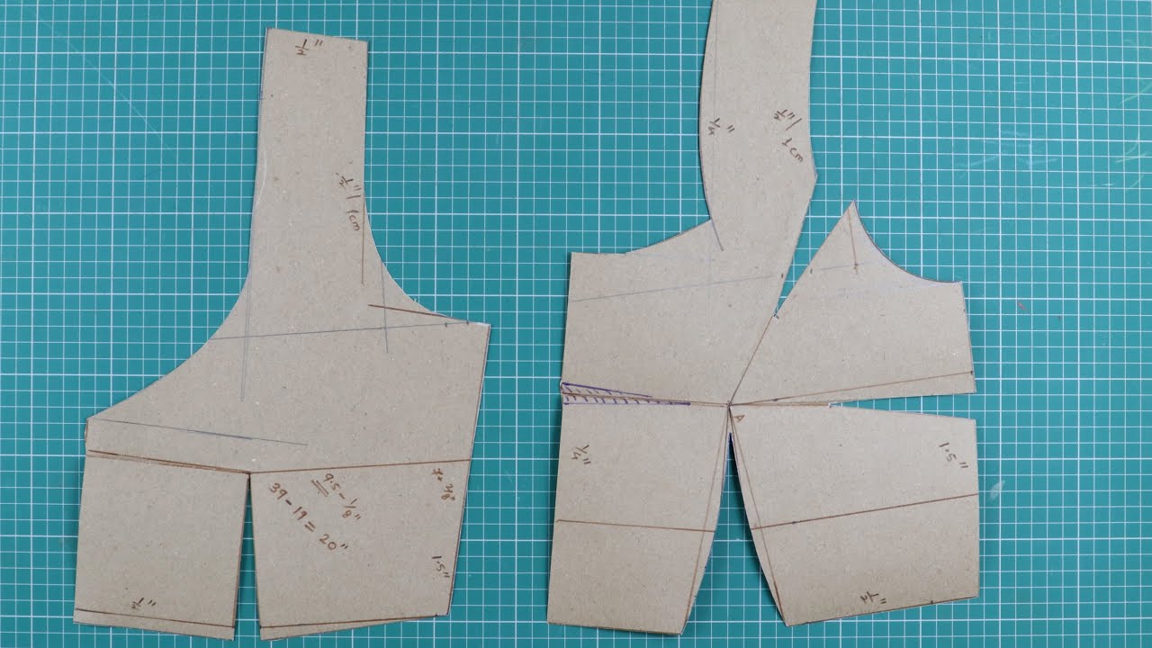 Часть 1: Блузка с четырьмя вытачками шаг за шагом: Чертеж