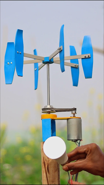 Diy wind turbine test led light#freeenergy #turbine