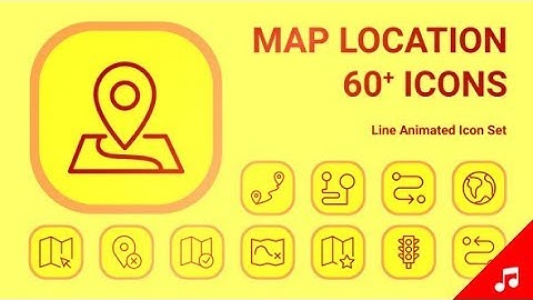 Route Map Location Travel Navigation Animation - Line Icons and Elements - After Effects Template