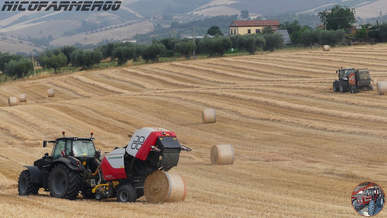 PRESSATURA IN COPPIA 2K22 | DEUTZ-FAHR 6215 + LAMBORGHINI R6 - POTTINGER + GALLIGNANI |  FLAMMINI