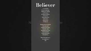 Believer - Imagine Dragons Lyrics | Full Song | English Song Lyrics Video #lyrics