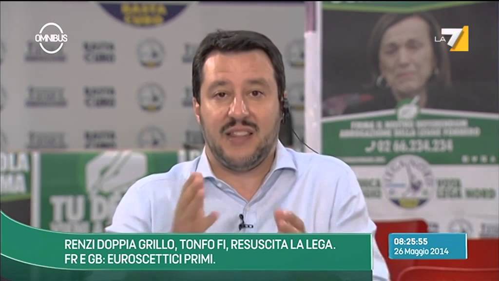 Omnibus - Salvini: La prima volta nella storia che a Bruxelles ci sono così tanti antieuropeisti