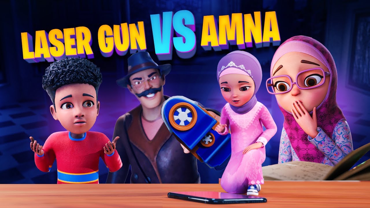 Laser Gun VS Amna | Kaneez Amna Animated Series | EP 21 | Kidz Club | 3D Animated Cartoon Series