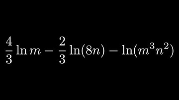 How to Write Three Logarithms as a Single Logarithm with a Coefficient of 1 using the Properties