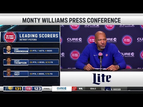 Pistons LIVE 12.11.23: Monty Williams