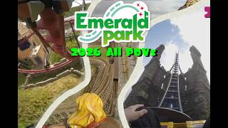 Emerald Park 2026 All Rollercoaster POVS | Front Seat Povs