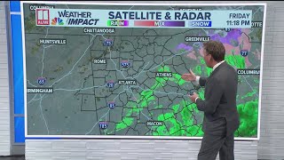 Latest forecast on winter storm warning across metro Atlanta, north Georgia | Friday, 11p update