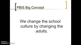 PBIS Staff Training
