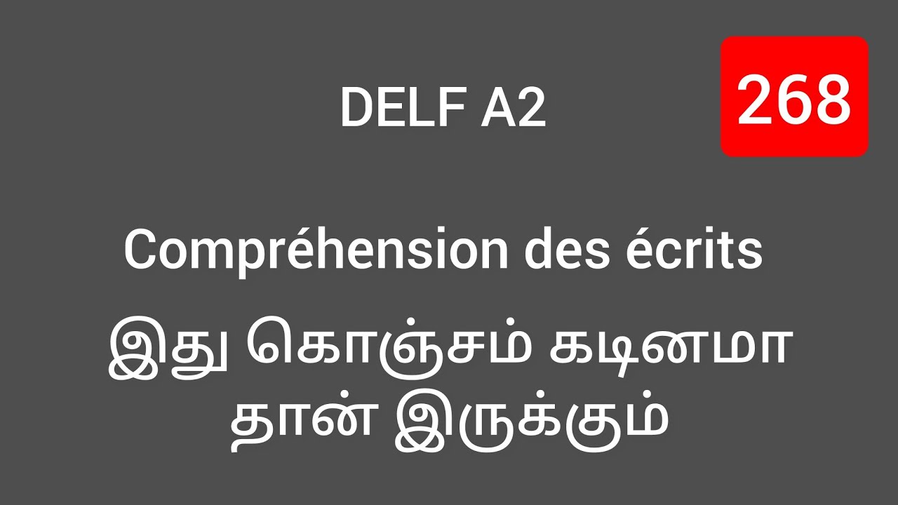 DELF A2 | Compréhension des écrits