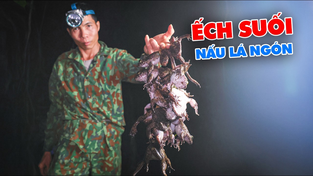 ẾCH SUỐI NẤU LÁ NGÓN ĐẤT - SĂN MẬT ONG RỪNG ĐẦU MÙA 2026