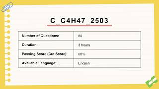 SAP Sales Cloud Version 2 C_C4H47_2503 Practice Exam For Success