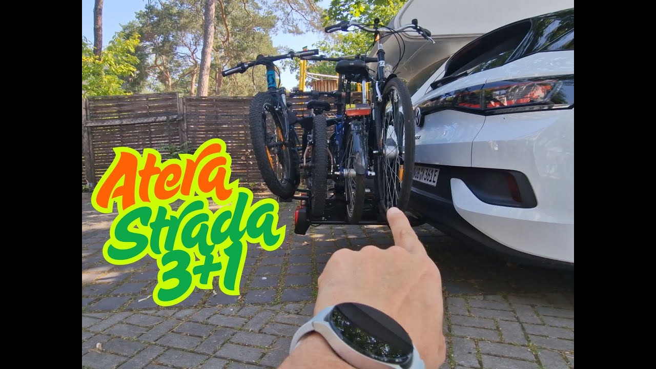 Montaż 4 rowerów na bagażniku Atera Strada