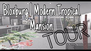 Bloxburg | Modern Tropical Mansion | Tour