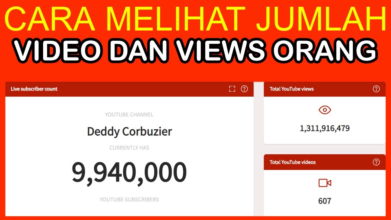 Cara Mengetahui SUBSCRIBER , VIEWS, PENGHASILAN, DLL Youtube ORANG Lain
