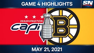 NHL Game Highlights | Capitals vs. Bruins, Game 4 - May 21, 2021