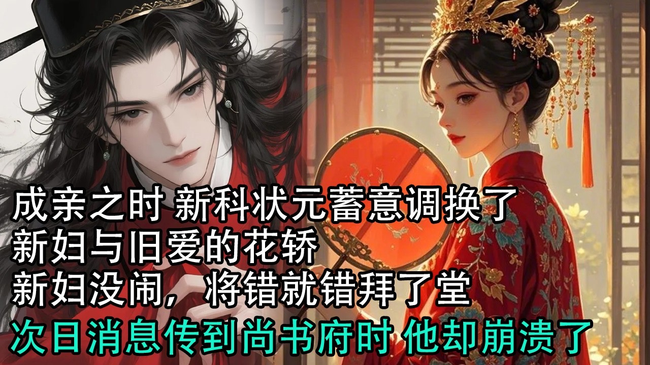 【一口氣看完】成亲之时 新科状元蓄意调换了，新妇与旧爱的花轿，新妇没闹，将错就错拜了堂，次日消息传到尚书府时 他却崩溃了#古言 #有聲小說 #情感故事